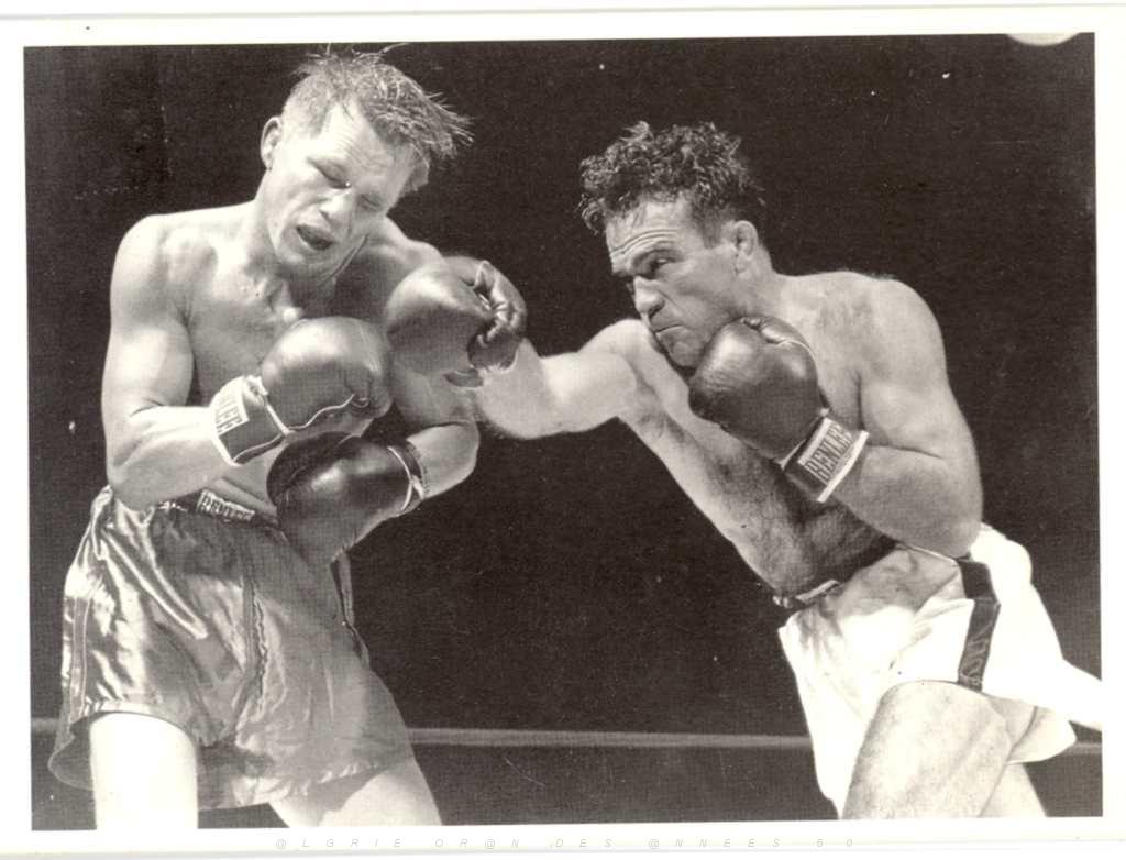 BOXE 1948 MARCEL CERDAN BATTIT TONY ZALE.JPG